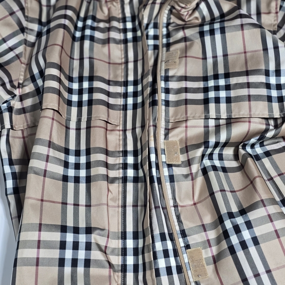 Burberry Golf Zip-up Nova Check Windbreaker Mesh Sports Jacket With Hidden Hood - Picture 4 of 16